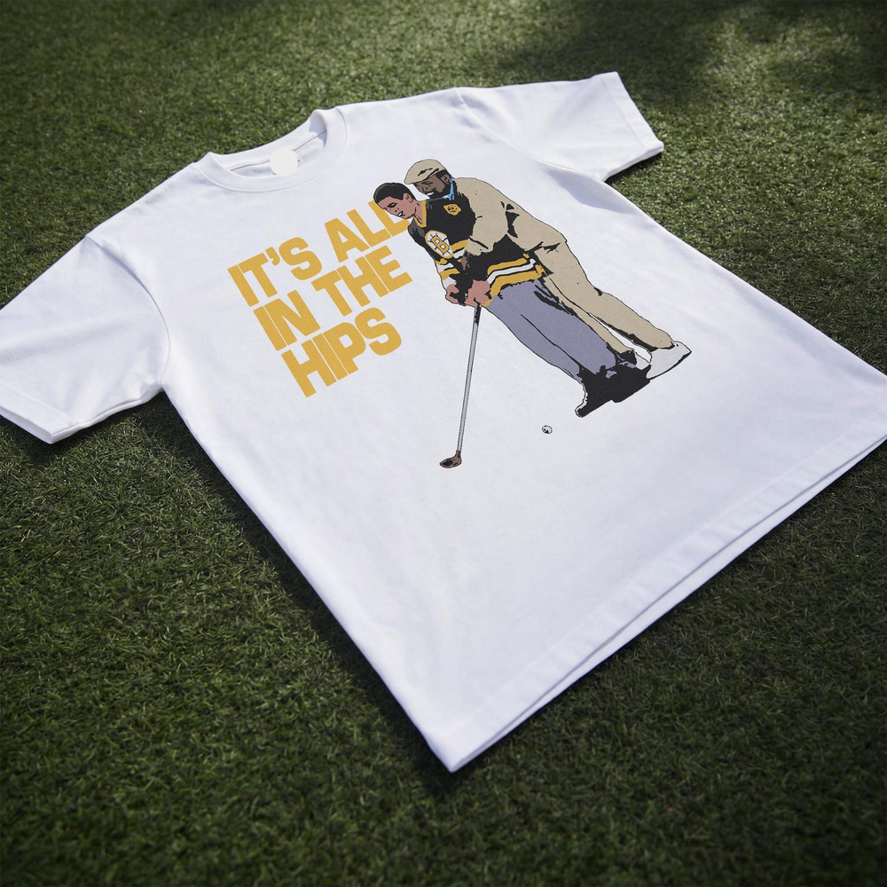 90s Golf Movie T Shirt It_s All In The Hips, Funny Chubbs Happy Tee White
